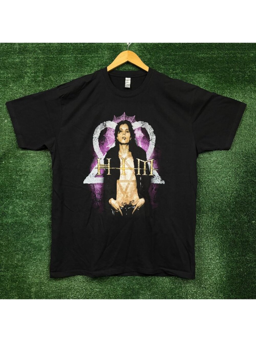 Him Infernal Majesty Ville Valo Portrait T-Shirt Size Extra Large